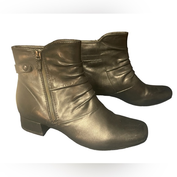 Earth Wickwire women’s black leather ankle boots size 9 D - Picture 2 of 9